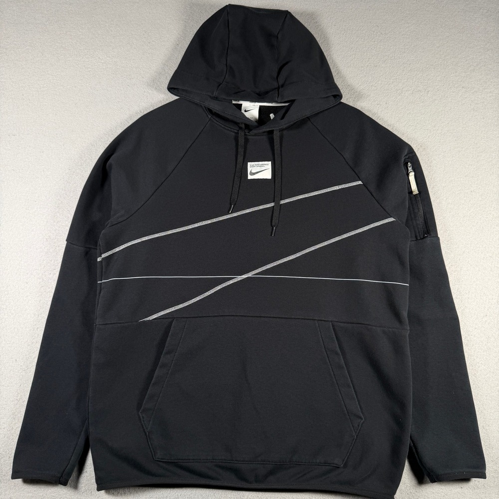 Nike Mens Dri-FIT Performance Sport Apparel Hoodie Black DQ6620-010 Medium